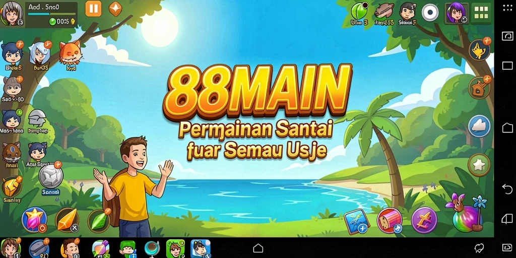 Tampilan screenshot utama 88MAIN menampilkan gameplay yang seru dan santai.