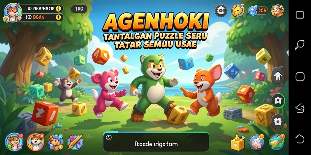 Gameplay AGENHOKI yang menantang dalam puzzle seru.
