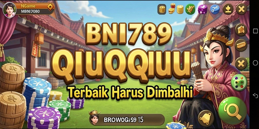 Tampilan gameplay seru dari game QiuQiu BNI789