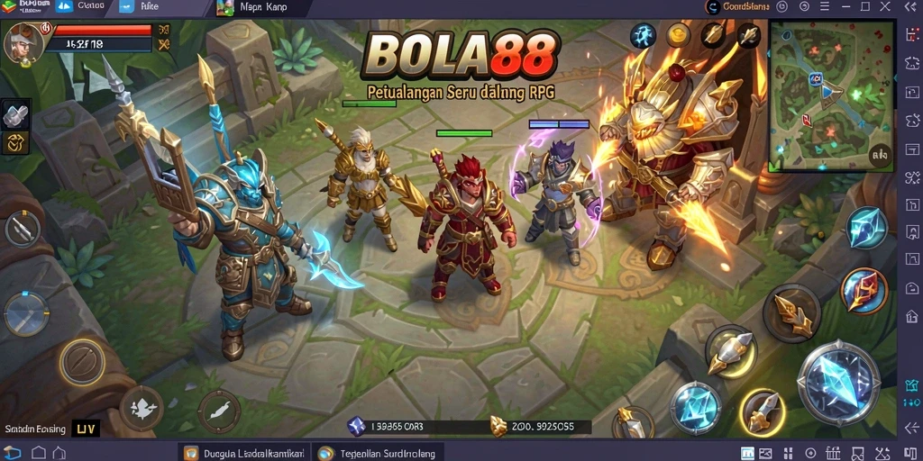 Screenshot gameplay <strong>BOLA88</strong> yang menunjukkan aksi pertarungan yang mendebarkan.