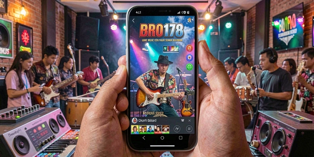 Tampilan gameplay seru dari BRO178 dengan berbagai lagu dan tantangan.