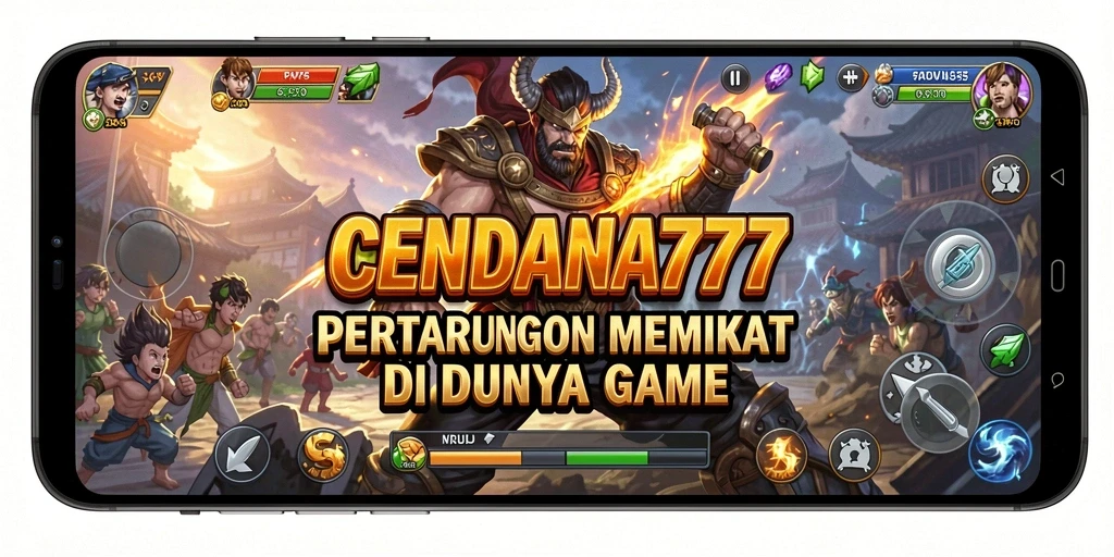 Gameplay CENDANA777 menampilkan pertempuran seru antar karakter Fighting.