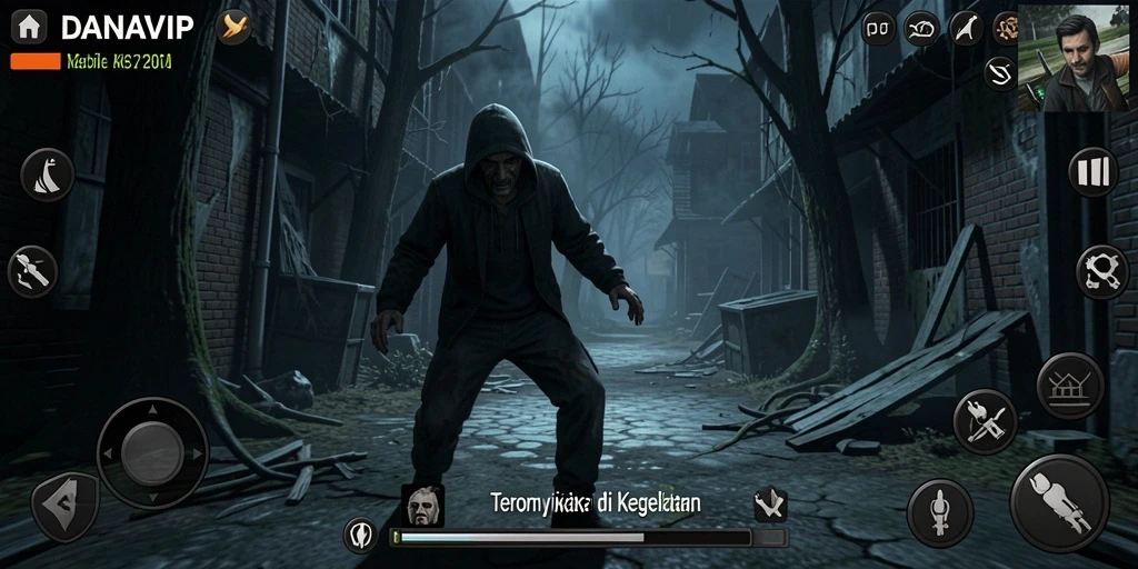 Screenshot gameplay menampilkan suasana Horror yang menegangkan.