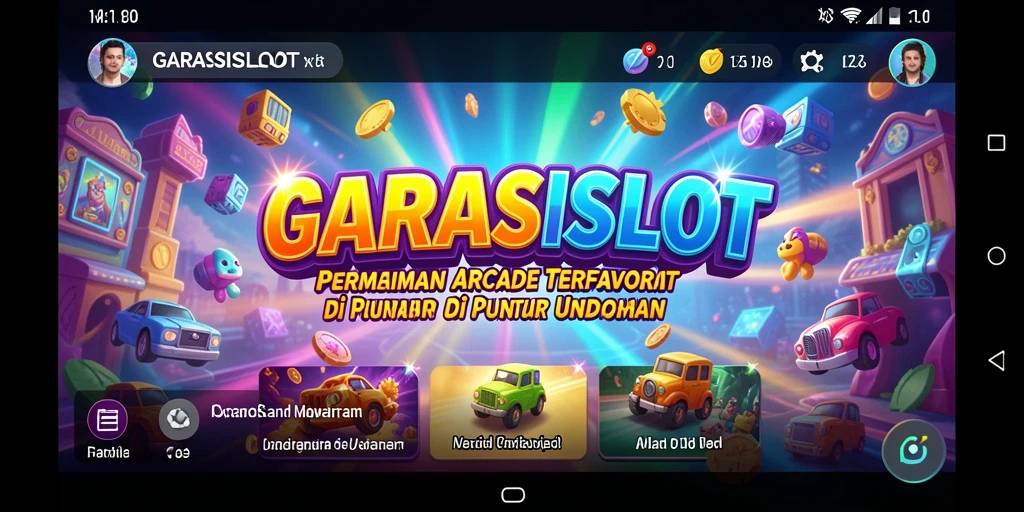 Screenshot gameplay GARASISLOT menampilkan aksi seru dan karakter unik.