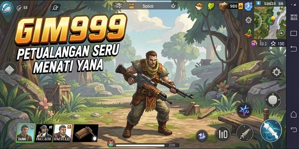 Screenshot GIM999 menampilkan karakter dalam petualangan menegangkan.