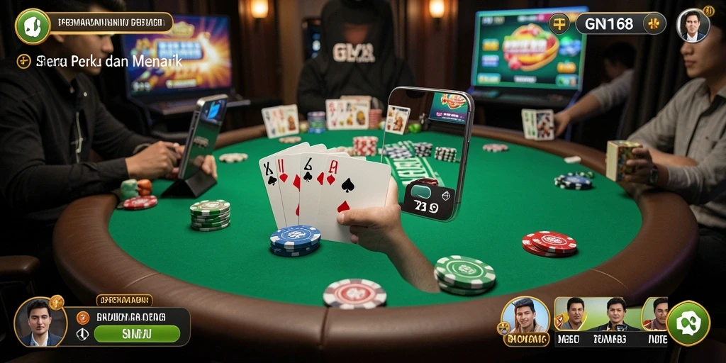 Screenshot gameplay Poker yang seru di GN168.
