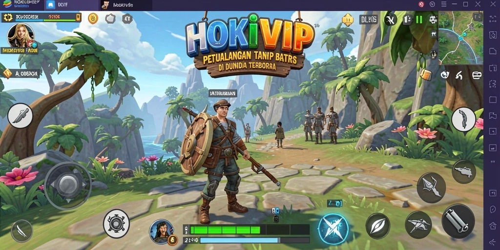 Gameplay HOKIVIP menampilkan eksplorasi dunia terbuka yang mengesankan.