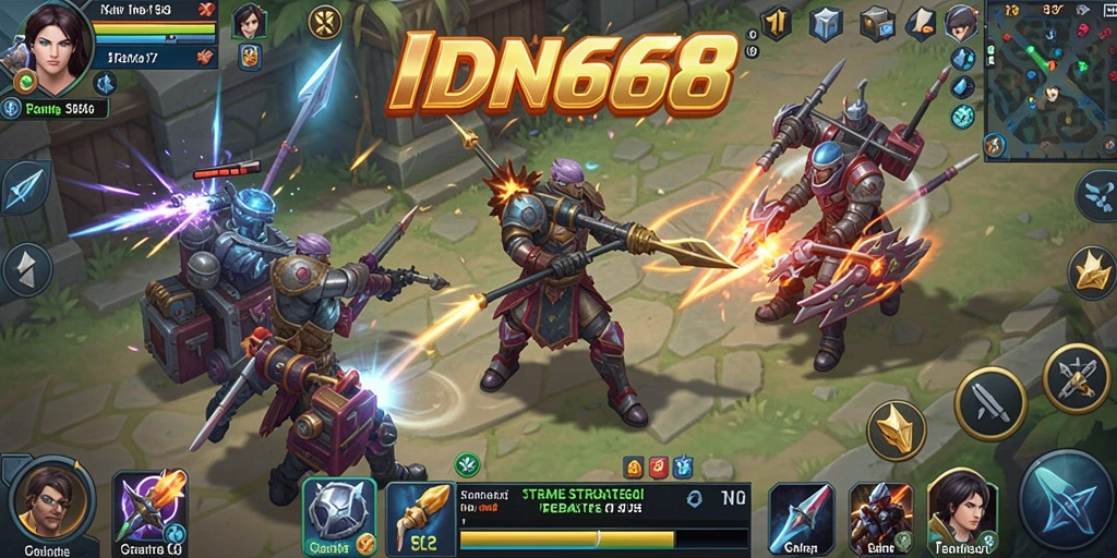 Tampilan gameplay mendebarkan dari IDN668 dalam genre SLG.