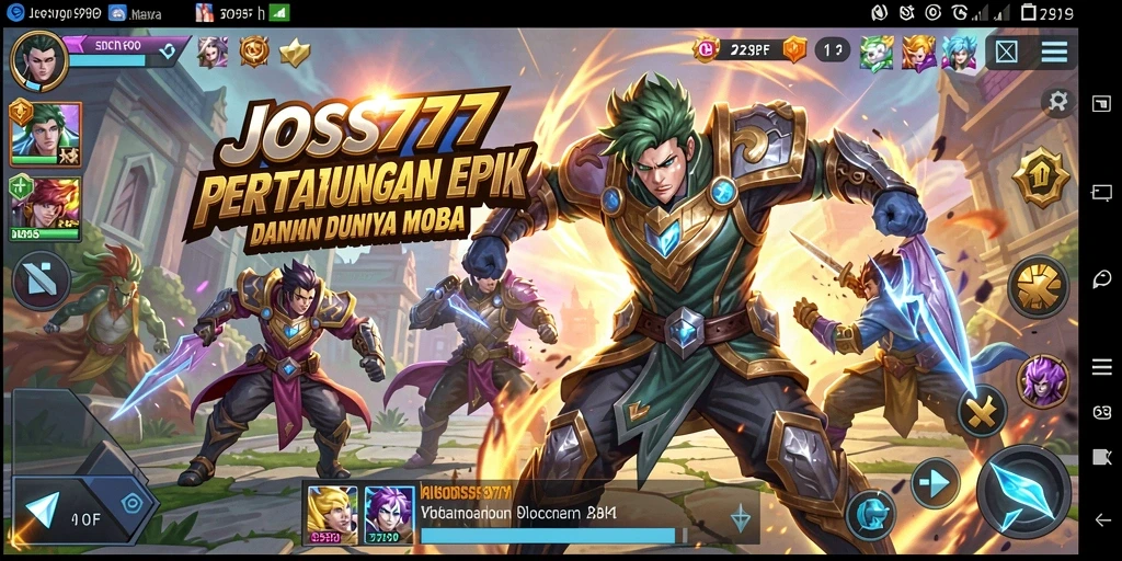 Tampilan gameplay seru di JOSS777 dengan karakter yang beraksi.