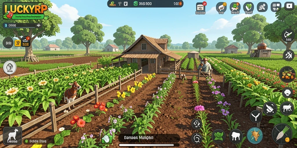 Screenshot dari gameplay <strong>LUCKYRP</strong> yang menunjukkan aktivitas bertani yang seru.