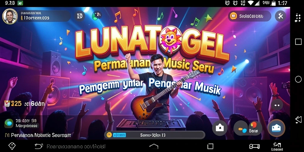 Tampilan gameplay yang menampilkan permainan musik yang seru.