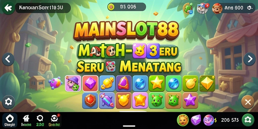 Tampilan gameplay menarik dari MAINSLOT88 dengan tantangan Match-3.