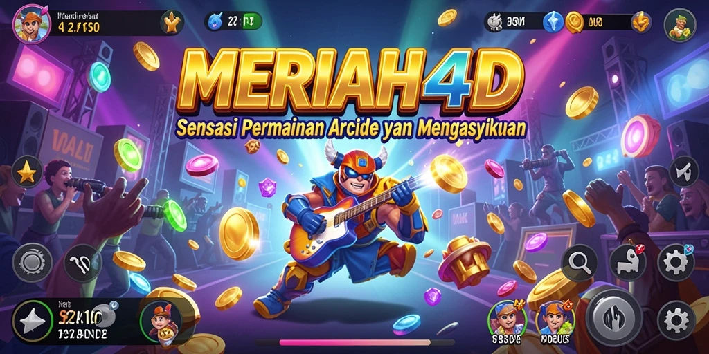 Tampilan gameplay seru di MERIAH4D dengan aksi arcade yang menakjubkan.