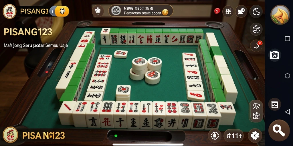 Screenshot utama PISANG123 menampilkan gameplay Mahjong yang mengasyikkan.