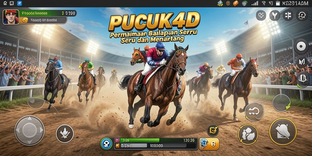 Tangkapan layar gameplay PUCUK4D yang menampilkan aksi balapan yang mendebarkan.
