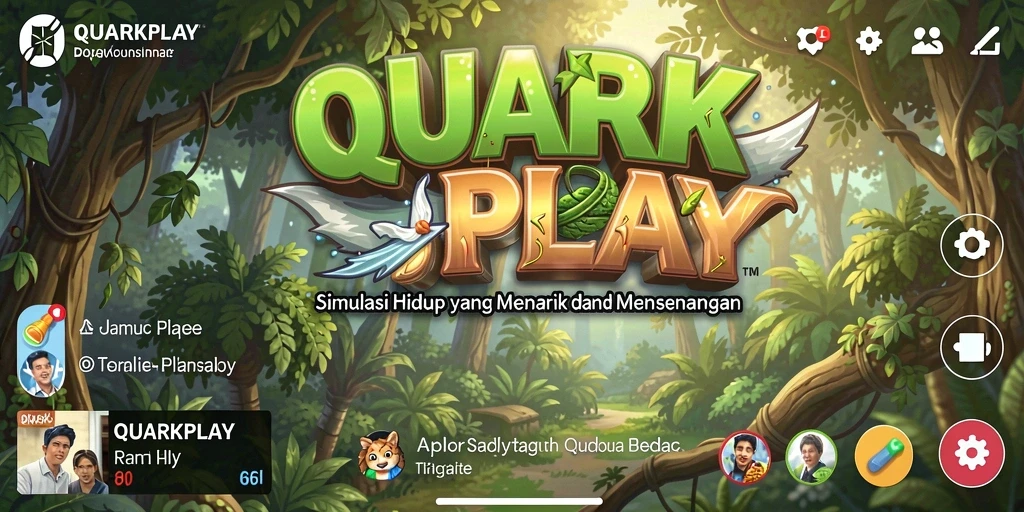 Screenshot gameplay <strong>QUARKPLAY</strong> menampilkan interaksi yang mendalam dan pengaturan yang realistis.