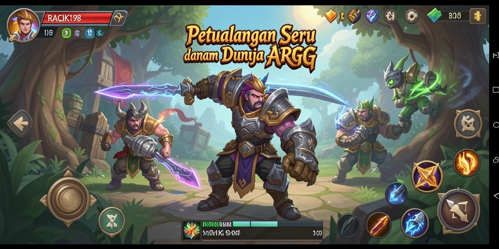 Tangkapan layar menampilkan gameplay menegangkan di RACIK198.
