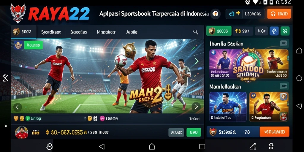 Tampilan antarmuka <strong>RAYA22</strong> yang menarik saat taruhan olahraga.