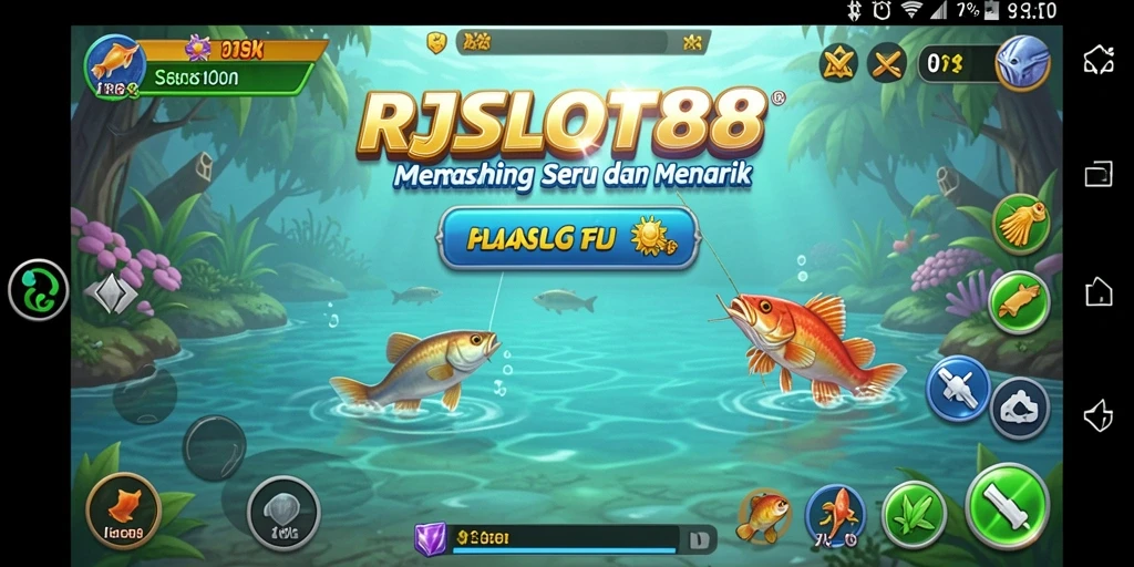 Tampilan gameplay RJSLOT88 yang mendebarkan dalam aksi memancing.