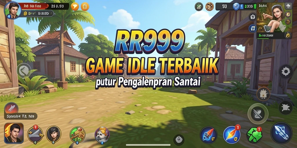 Screenshot gameplay RR999 yang menunjukkan karakter dan upgrade yang menarik.