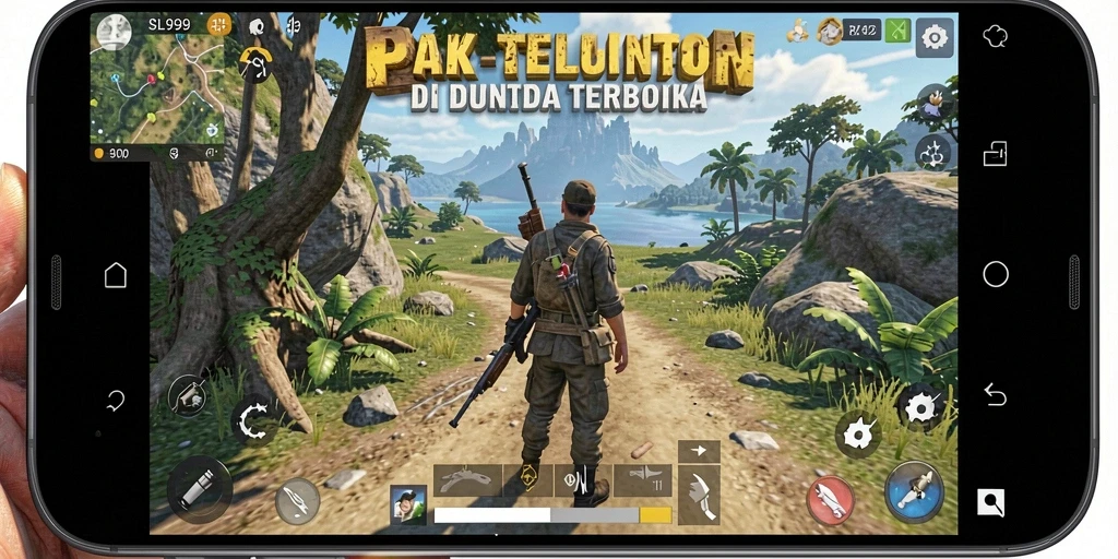 Tampilan screenshot dari gameplay SL999 menampilkan petualangan di dunia terbuka.