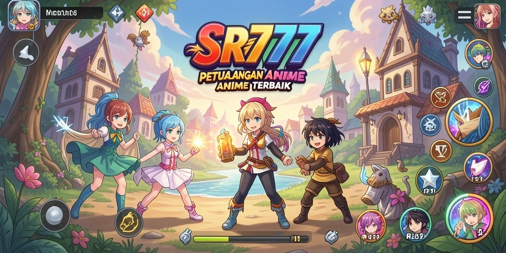 Tampilan menakjubkan dari gameplay SR777 dengan karakter anime dinamis.