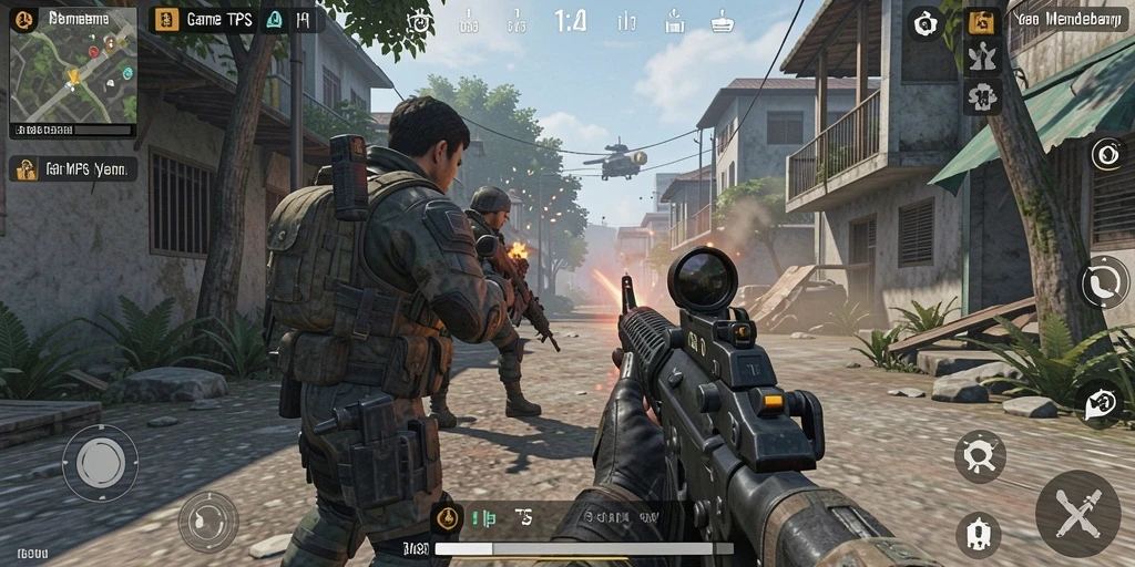 Tangkapan layar gameplay T6 dengan aksi tembak-menembak yang seru.