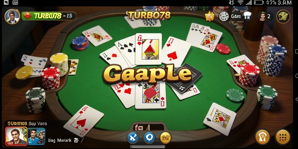 Tampilan gameplay Gaple yang menarik dan interaktif.