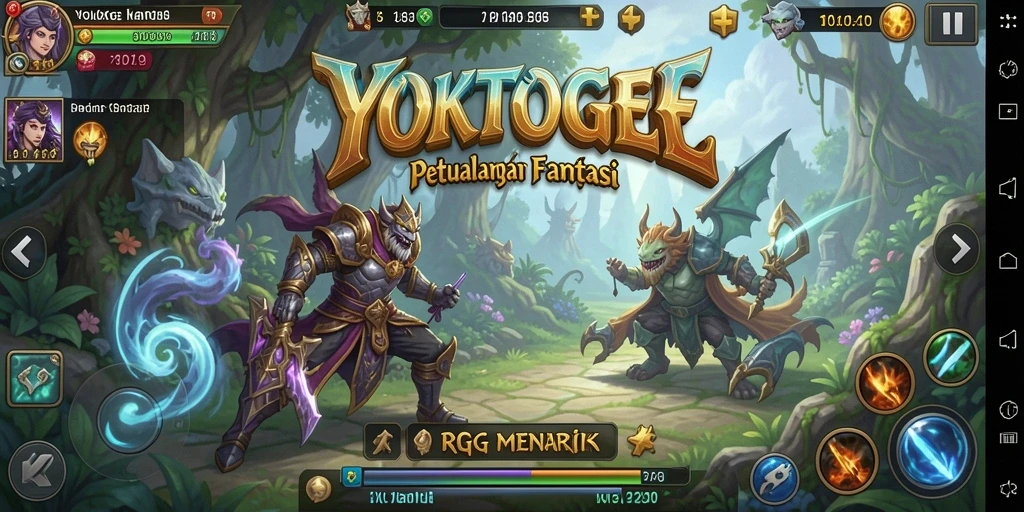 Gameplay YOKTOGEL yang penuh aksi dan strategi RPG.